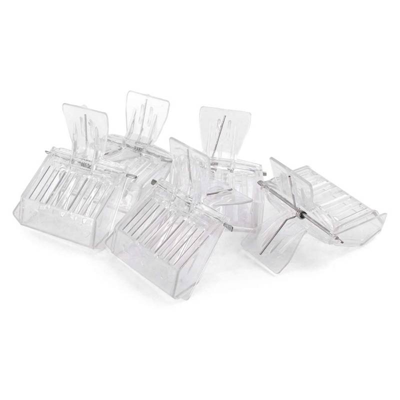 GZYF Bienenzucht Königin Clip Bee Cage Fangen Imker Imkerei Ausrüstung Catcher Werkzeug Transparent Kunststoff 5Pcs von GZYF