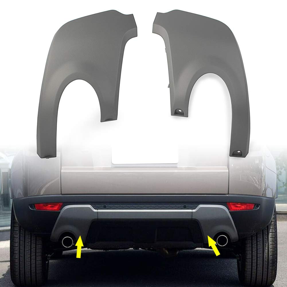 GZYF Car Auto Rear Bumper Exhaust Muffler Cover Panels for Range Rover Evoque Pure/Prestige 2012-2018, Left & Right Side von GZYF