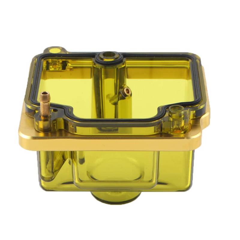 GZYF Carburetor Carb Bottom Float Bowl Plastic Case Yellow Plastic, Aluminum alloy For PWK I II III 21mm-34mm Carb von GZYF