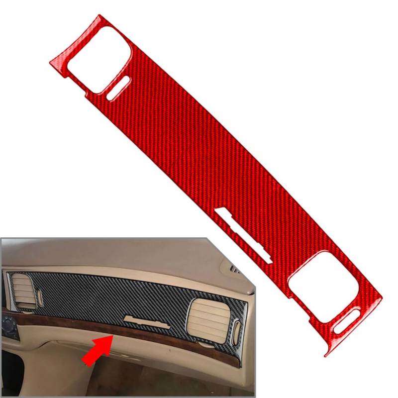 GZYF Co-Pilot Armaturenbrett Aufkleber Abdeckung Zierleiste LHD Rot ABS Für Impala 00-05 von GZYF