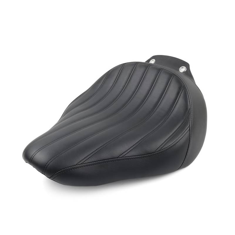 GZYF Drive Motorrad Solositz vorne Butt Bucket Kissen Sattelhalterung Pad Schwarz und Black Line Leder Für Fat Boy FLSTF 2007-17 Motorrad 1Stk von GZYF