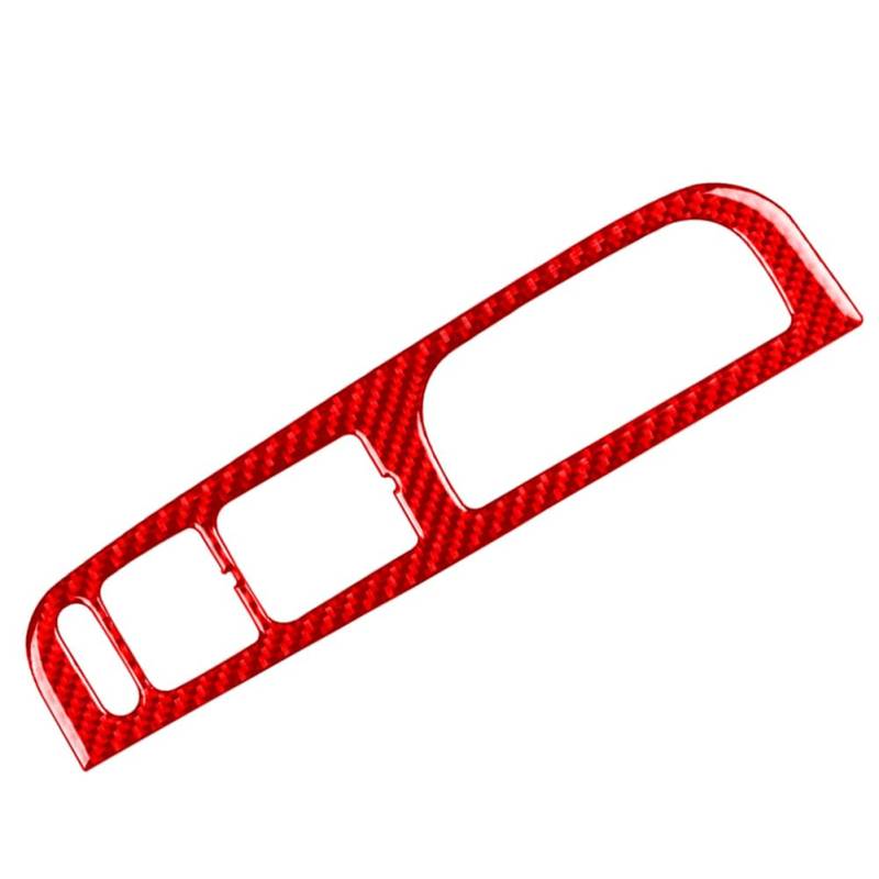 GZYF Fensterheber Schalter Panel Aufkleber Tür Knopf Abdeckung Trim RHD Für Passat B5 01-2005 Carbon Fiber Rot von GZYF