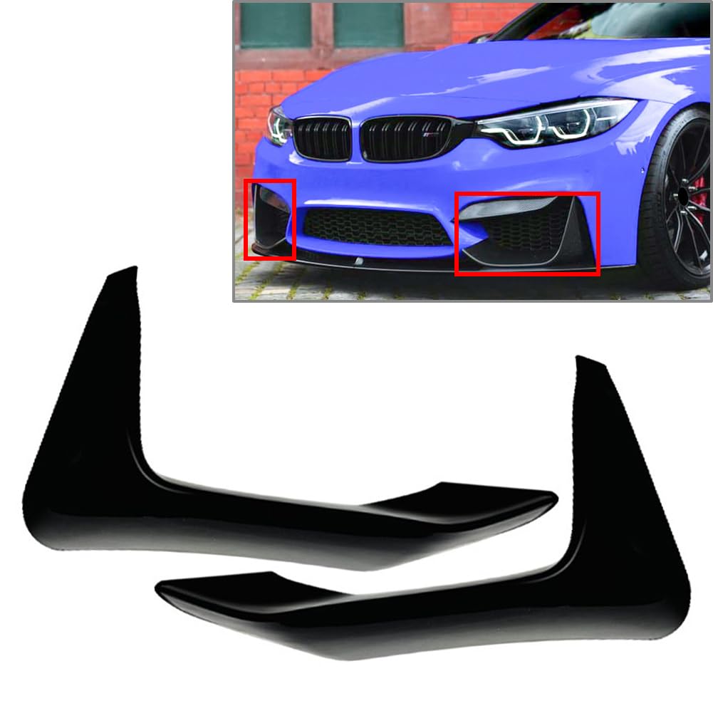 GZYF Front Side Corner Cover Splitter Bumper Spoiler ABS Glossy Black Für F80 F81 M3 F82 F83 M4 2014-2020 Auto GZYF Front Side Corner Cover Splitter Bumper Spoiler ABS Glossy Black Für F80 F81 M3 F82 F83 M4 2014-2020 Auto von GZYF