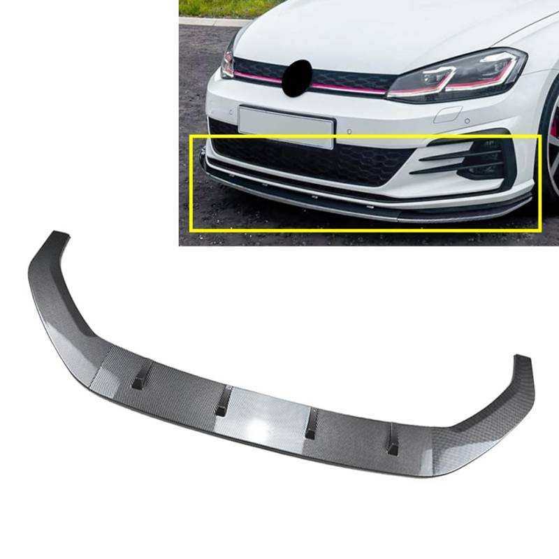 GZYF Frontspoiler Unterer Splitter Lippenschutz ABS Kohlefaser Schwarz Golf MK7.5 R Rline 2017-2019 von GZYF