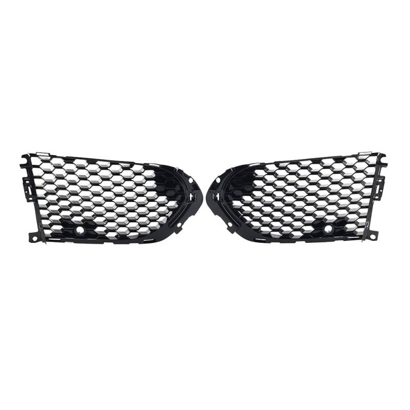 GZYF Glänzend Schwarz 2 stücke Geöffnet Mesh Front Stoßstange Nebel Licht Kühlergrill Grill Abdeckung Mit PDC für Jaguar F-Pace 2016-2020 von GZYF