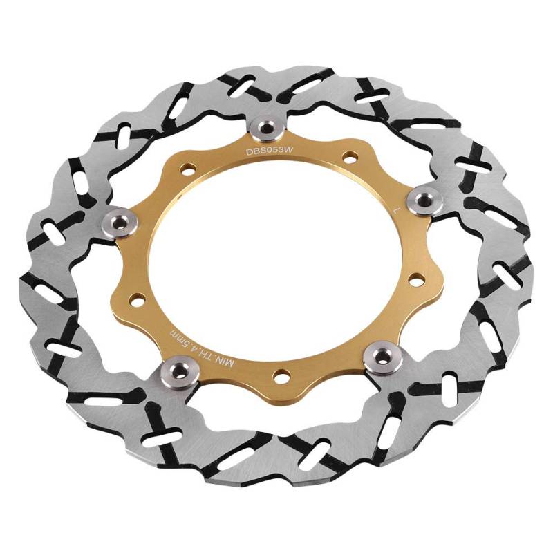 GZYF Gold Bremsscheibe vorne Motorradbaugruppe Bremsteile Edelstahl 1 Paar Für XP T-MAX 500 2004-2007 / YP MAJESTY 400 2005-11 von GZYF