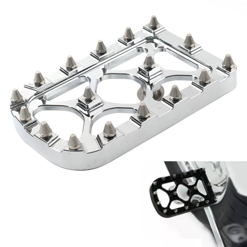 GZYF Große Pedal Zubehör Pad Abdeckung Bremsbeläge 1 Pc für Touring Electra Road Glide Trike Aluminium Chrom von GZYF