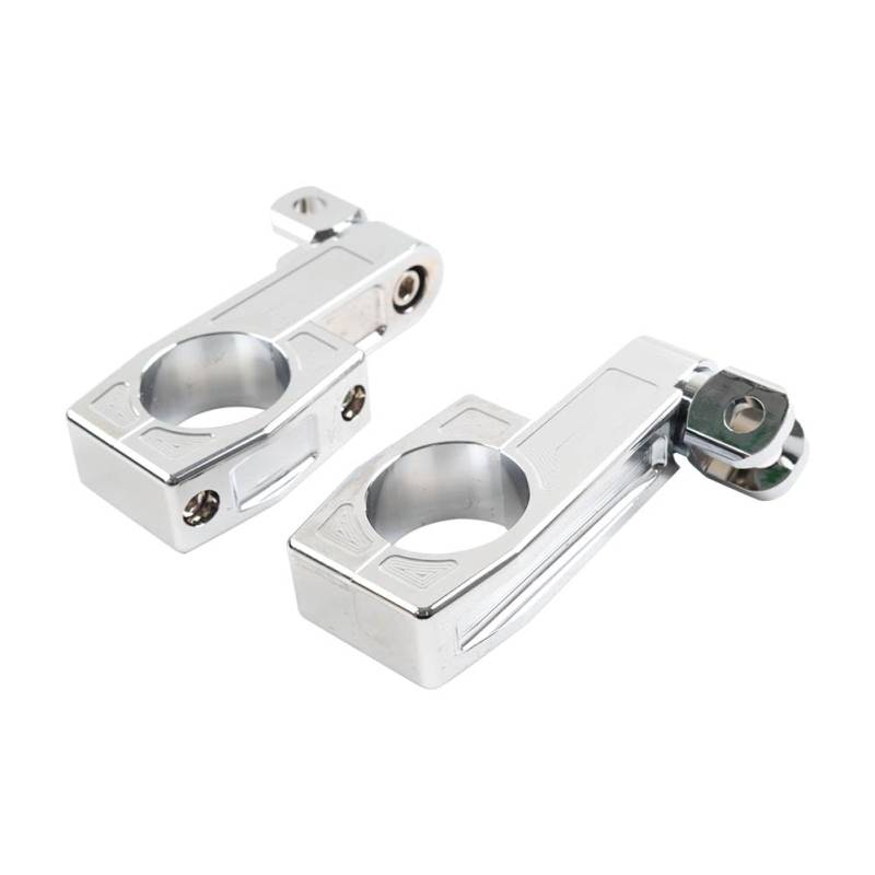 GZYF Highway Crash Fußrastenhalterung Bar Mount Pedal Rest Bracket Clamp Aluminium Chrom Für 38MM Motorschutzbügel Motorteil von GZYF
