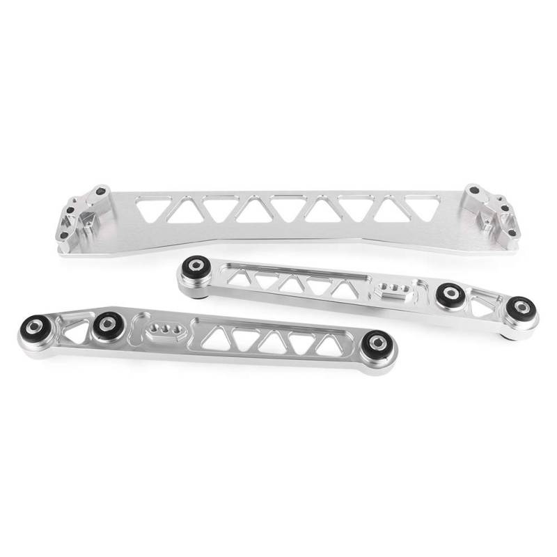 GZYF Hinterer unterer Querlenker + Hilfsrahmenstrebe Set CNC Silber Für CIVIC GS SERIES 1996-2000 Auto von GZYF