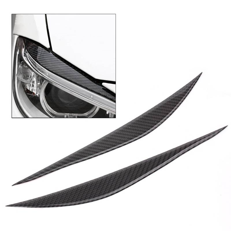 GZYF Karbonfaser-Abdeckung für Scheinwerfer und Augenbrauen, für BMW 3er-Serie F30 2013 2014 2015 2016 2017 von GZYF
