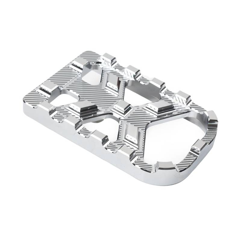 GZYF Keine Nägel Pad Abdeckung Bremsbeläge Pedal Zubehör Chrom Aluminium für Touring Street Glide FLHX 1 Pc von GZYF