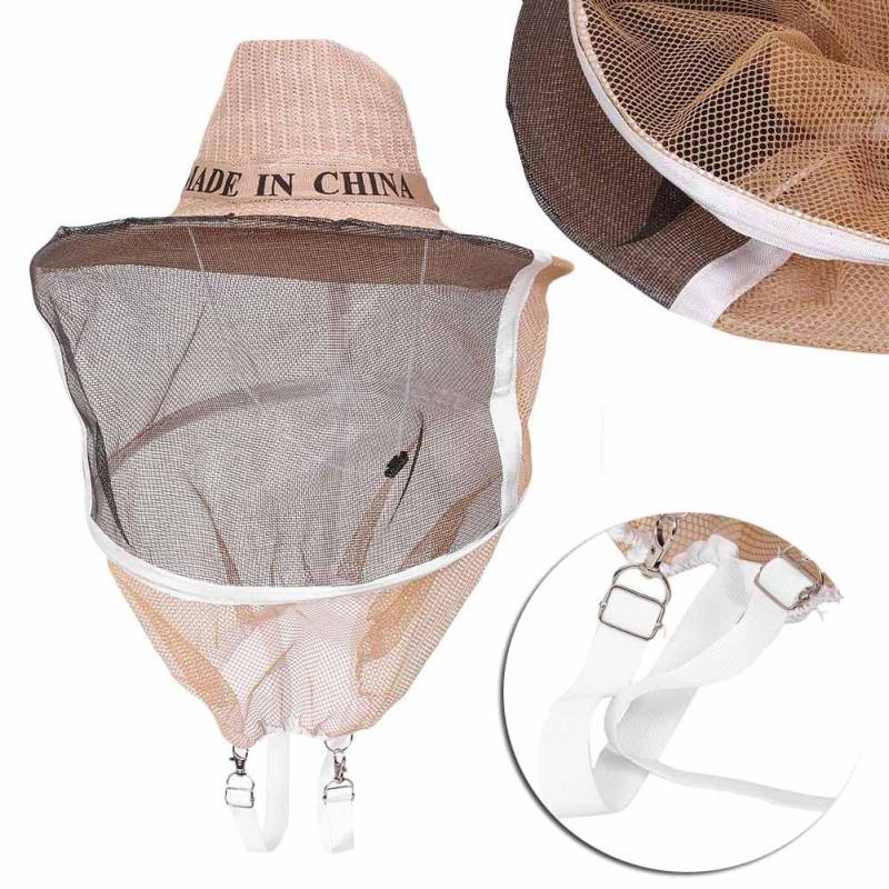 GZYF Mittlere Größe Bienenzucht Dicker Hut Net Imker Schleier Haube Outdoor Protector Mesh 1Pc von GZYF