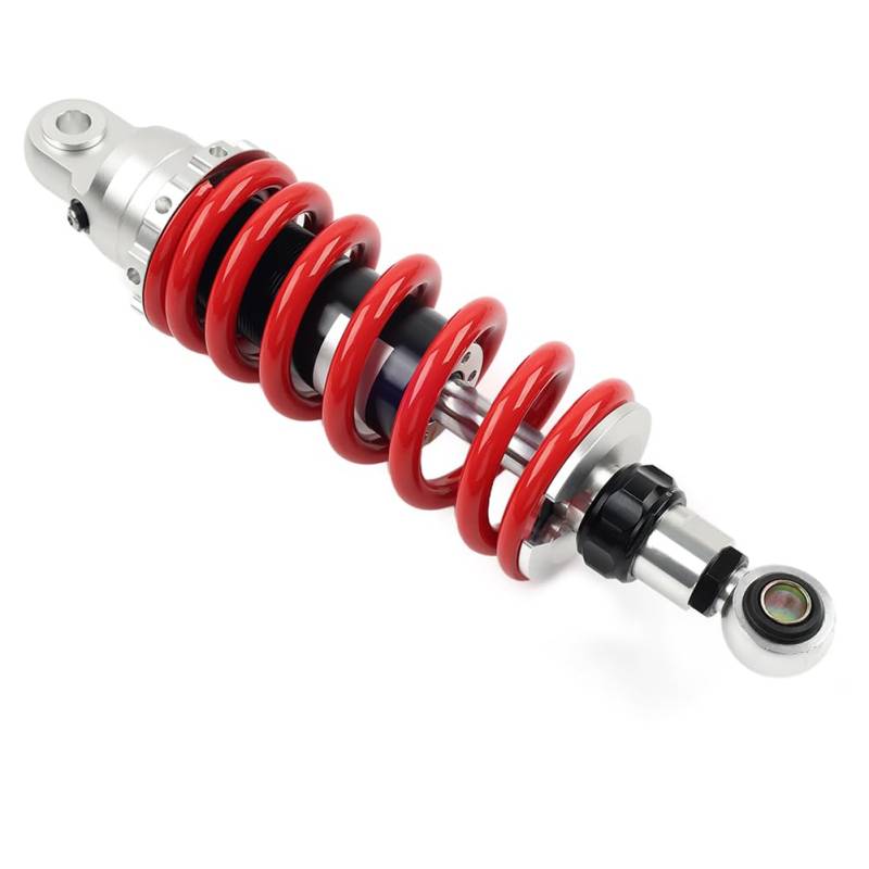 GZYF Motorrad 300mm Stoßdämpfer 10mm Feder für Aluminium Rot von GZYF