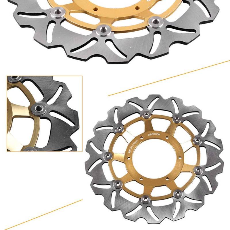 GZYF Motorrad Bremsscheiben Teile Vordere Bremsscheibe Rotoren Edelstahl Gold Für CBR250R 2010-2012 1PC von GZYF