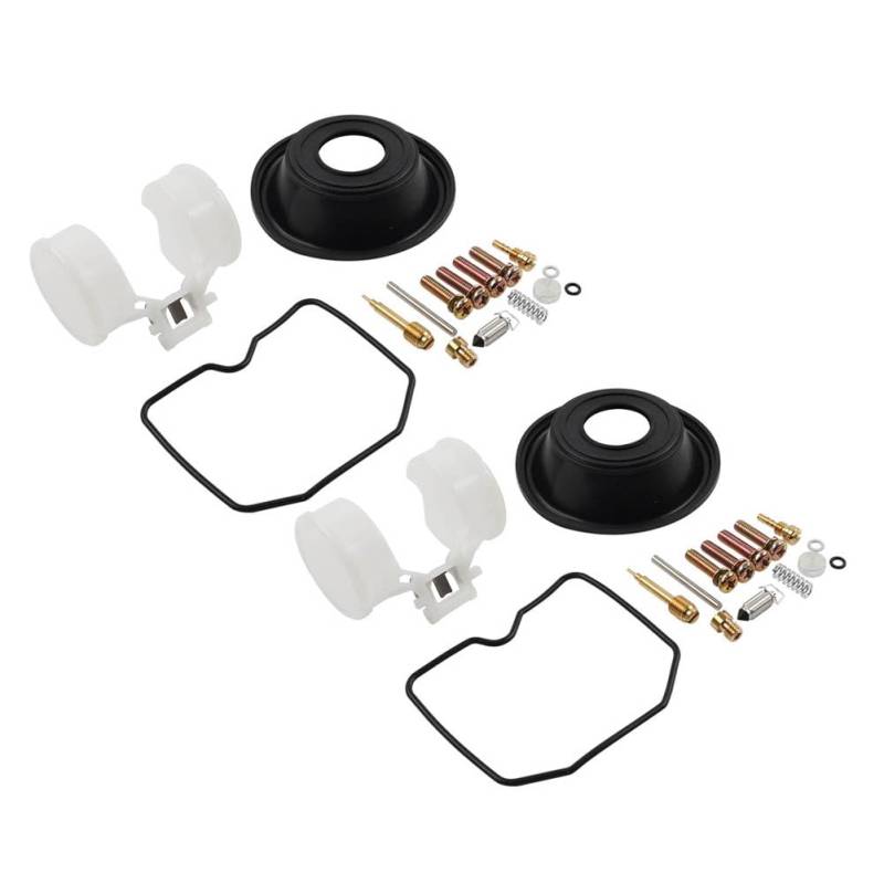 GZYF Motorrad Carb Rebulid Vergaser Reparatur Kits Kolben und Membran 2 Set Für EN500 Vulcan 500 96-2009 Messing Schwarz & Weiß von GZYF