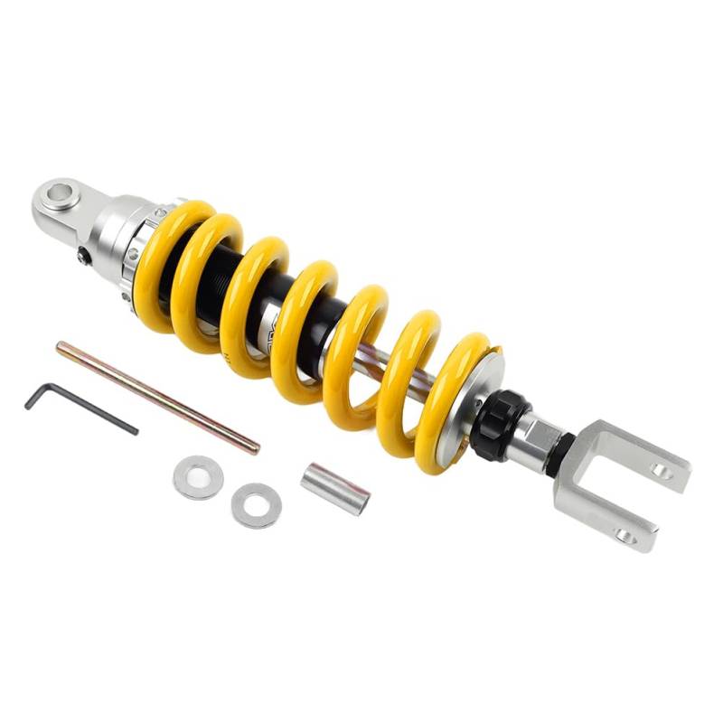 GZYF Motorrad Stoßdämpfer Gabelkopf 365mm Aufhängung 13mm Feder Gelb Aluminium Für Universal für ATV von GZYF