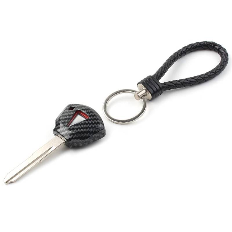 GZYF Motorrad Ungeschliffener Schlüsselbart Schlüsselgehäuse Gehäuse Schutz Schutz 1 Set Für Ninja ER6N ER6F ER6R KLE650 Metall Carbon Fiber Muste von GZYF