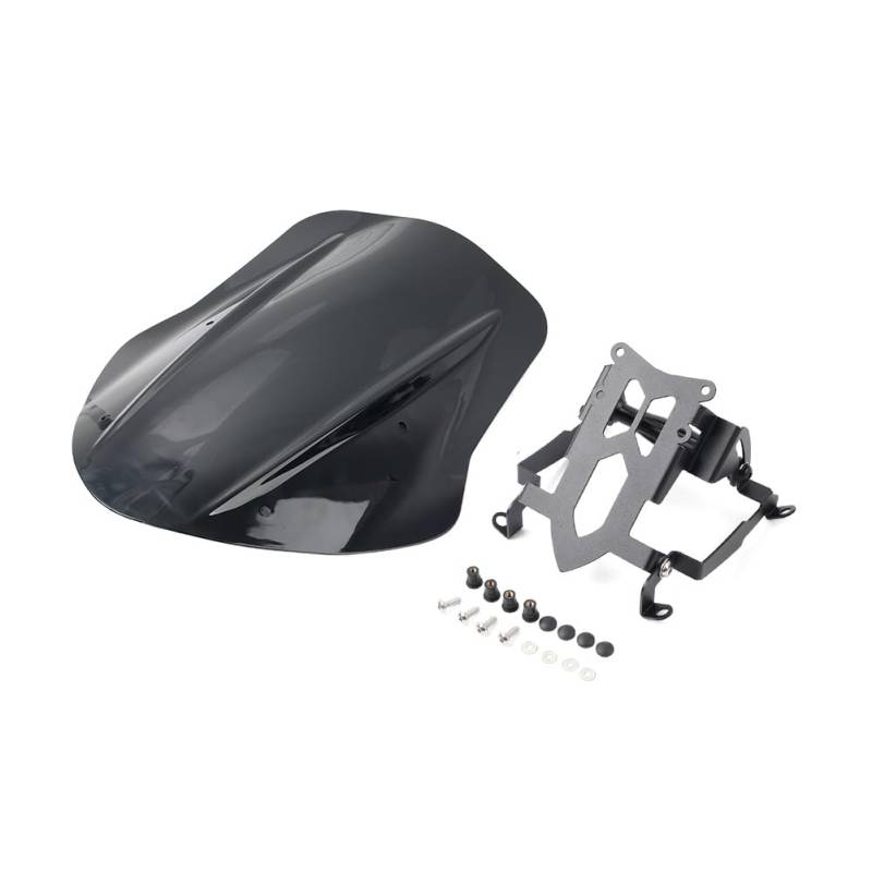 GZYF Motorrad Windschutzscheibe Fliegengitter Windabweiser Visier Schutz Windschutzscheibe Für Diavel Titanium 2015-2017 PC Schwarz von GZYF