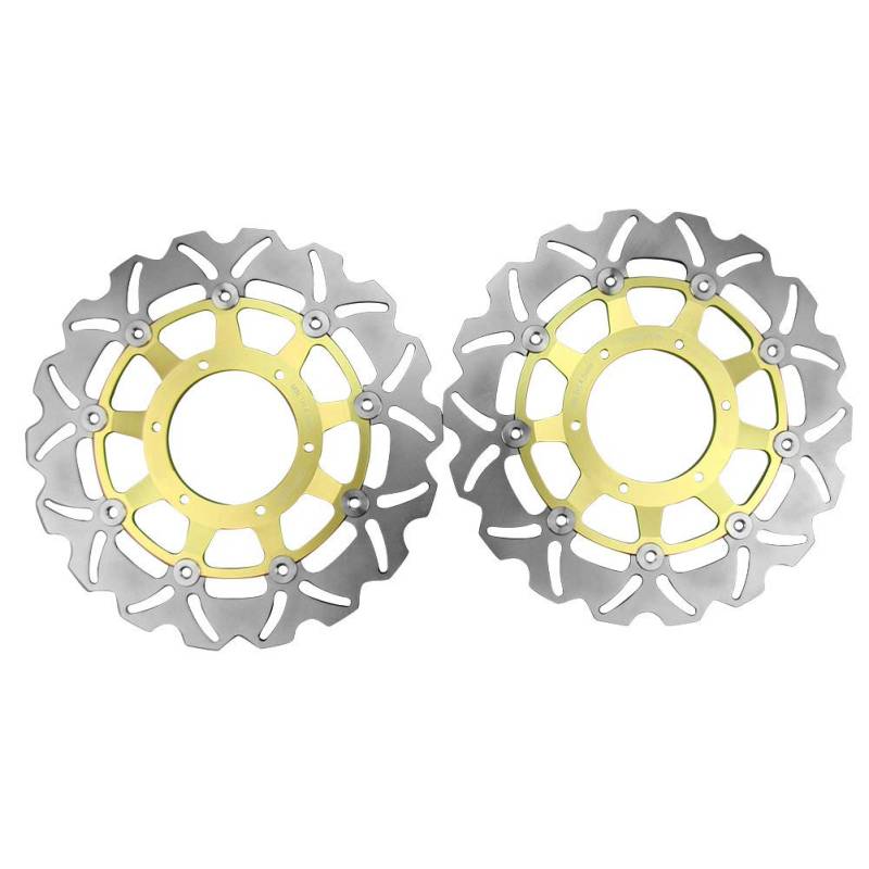 GZYF Motorradbremsscheiben Teile Vordere Bremsscheiben Rotoren Edelstahl Gold Für 600F 2001-2007, 600F SPORT 2001-2002, F HORNET 900 2002-2006, Gold 1 Paa von GZYF