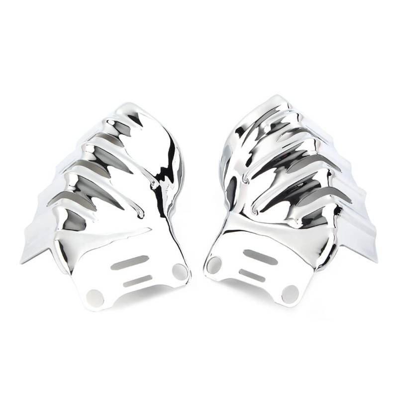 GZYF Vorderes Ende Rotorabdeckung Bremssattel Chrom Abdeckungen Schutz für Harley Touring Electra Glide Road Glide Street Glide von GZYF