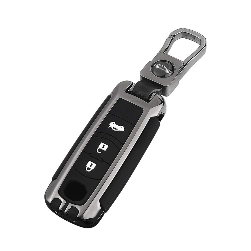 GZYF Smart Key Shell Fob Voll versiegelt Gehäuse Abdeckung Fernbedienung Zinklegierung B Grau Auto Für 3 CX-30 CX-5 6 CX-9 2019 2020 von GZYF