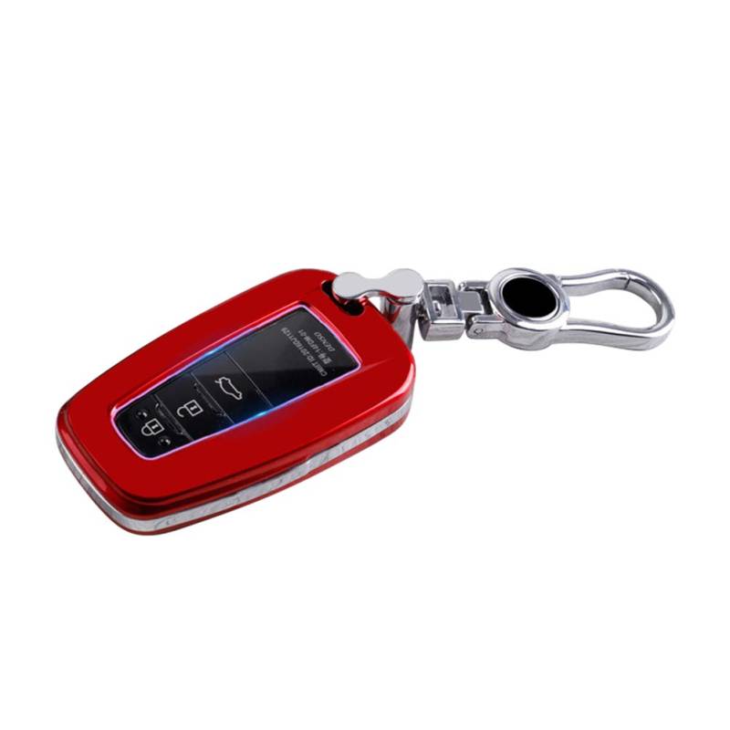 GZYF Smart Schlüsselgehäuse Hülle Fernbedienung ABS Rot Auto Für Camry Corolla C-HR CHR Prado Für Prius von GZYF
