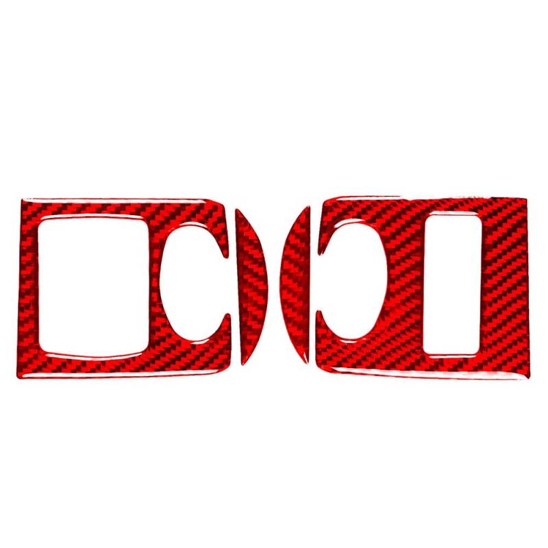 GZYF Tür Armlehne Fensterheber Verstellung Schalter Panel Verkleidung Knopf Abdeckung LHD Karbonfaser Rot Auto Für TTS TT TTRS 2008-2014 von GZYF