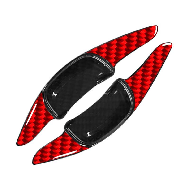 YFUK 1 Stück Lenkrad Schaltwippe Erweiterte Schalthebelverkleidung ABS Kohlefaser Rot Für 3 Limousine/Schrägheck (BP) 3 Axela CX-30 (DM) CX-50 MX-30 (DR) Auto von GZYF