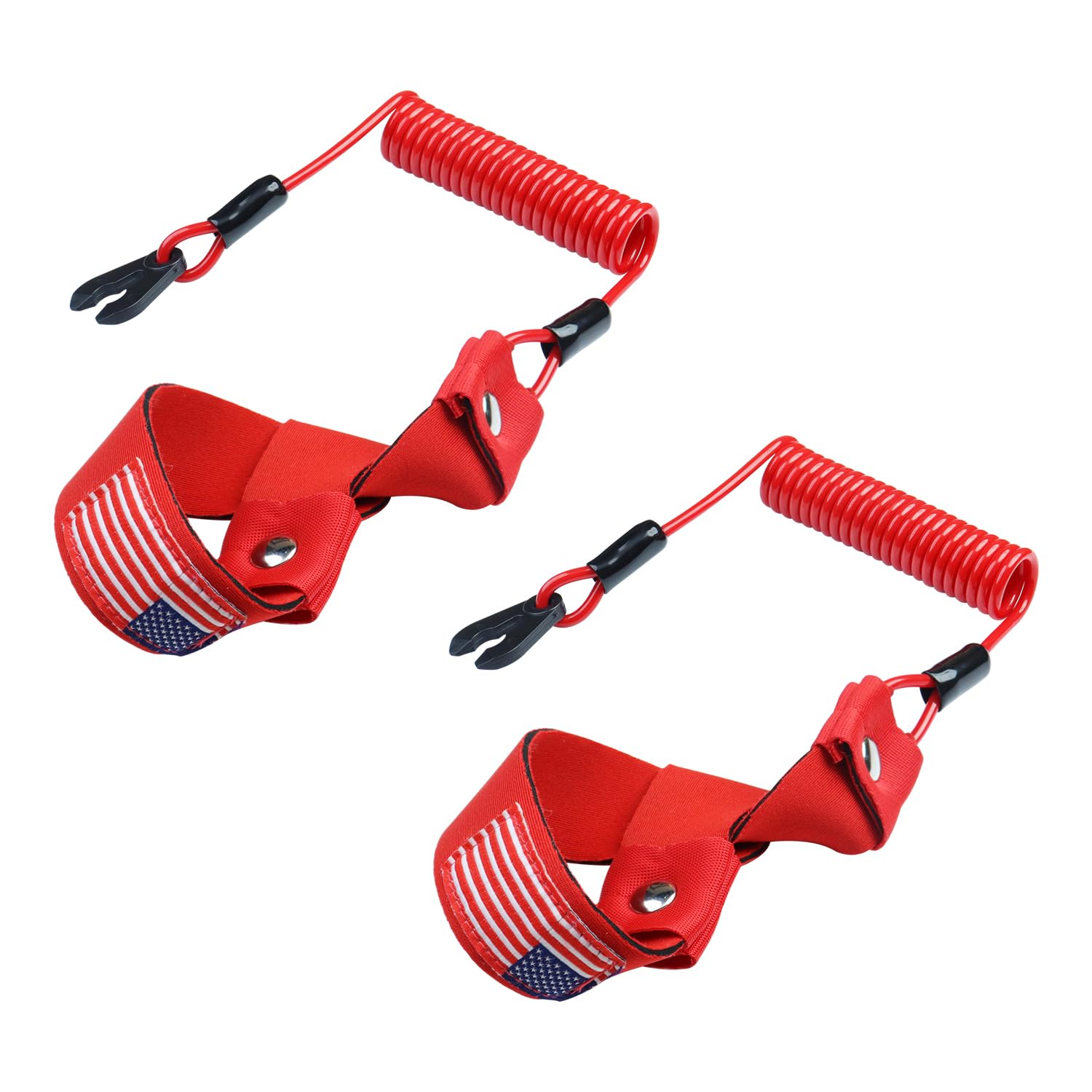 Schlüsselband für Tötungsschalter für Boot, Jet, Ski, Handgelenkschlaufe, Ersatz für EW2-68348-00-00, passend für Yamaha-Marine-Außenbordmotor, Zündung, Notfall-Stopp-Kordel, Rot mit Flagge, 2 Stück Schlüsselband für Tötungsschalter für Boot, Jet, Ski, Handgelenkschlaufe, Ersatz für EW2-68348-00-00, passend für Yamaha-Marine-Außenbordmotor, Zündung, Notfall-Stopp-Kordel, Rot mit Flagge, 2 Stück von GZZTORES