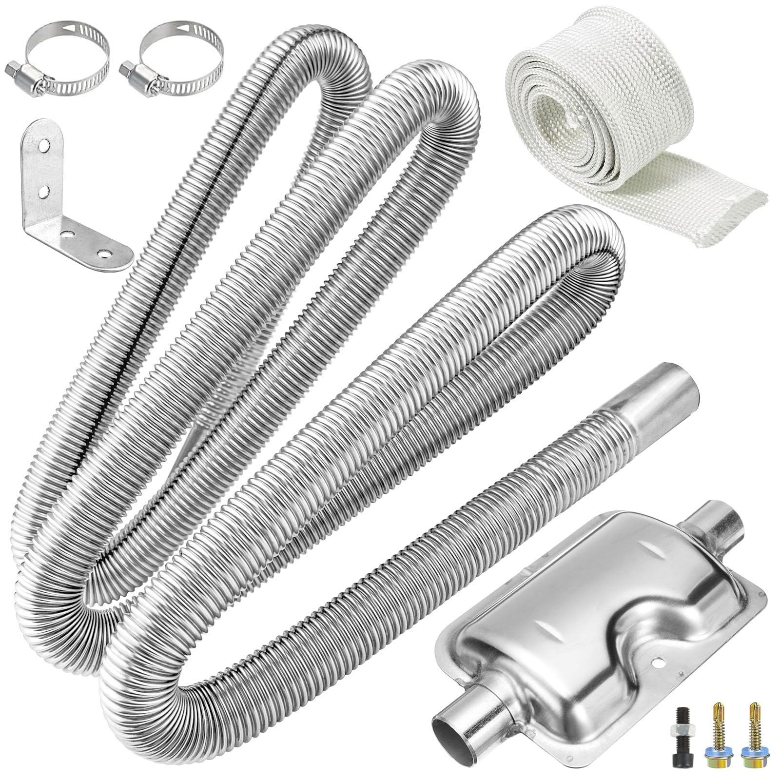 GZqiancang 1 Set Abgasrohr Standheizung, 200 CM Abgasschlauch Für Stromerzeuger mit 1Stück Fiberglass Sleeving für Fahrzeuge mit Luftdieselheizungen GZqiancang 1 Set Abgasrohr Standheizung, 200 CM Abgasschlauch Für Stromerzeuger mit 1Stück Fiberglass Sleeving für Fahrzeuge mit Luftdieselheizungen von GZqiancang