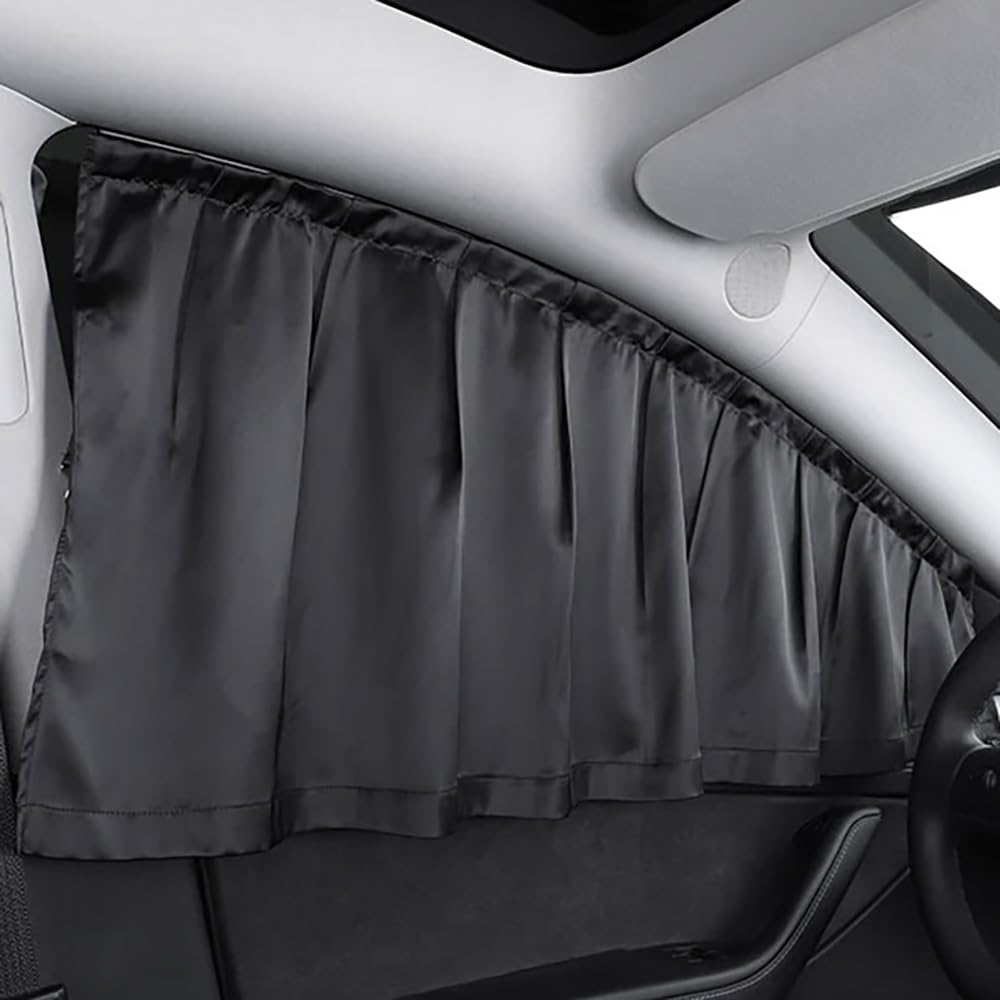 Auto-Sonnenschutz Thermo-Vorhang Seitenfenster Privatsphäre Sonnenschutz für Tesla Model 3/Y 2017–2023 Auto-Innenzubehör,Black Style-Model3 von GaNkas