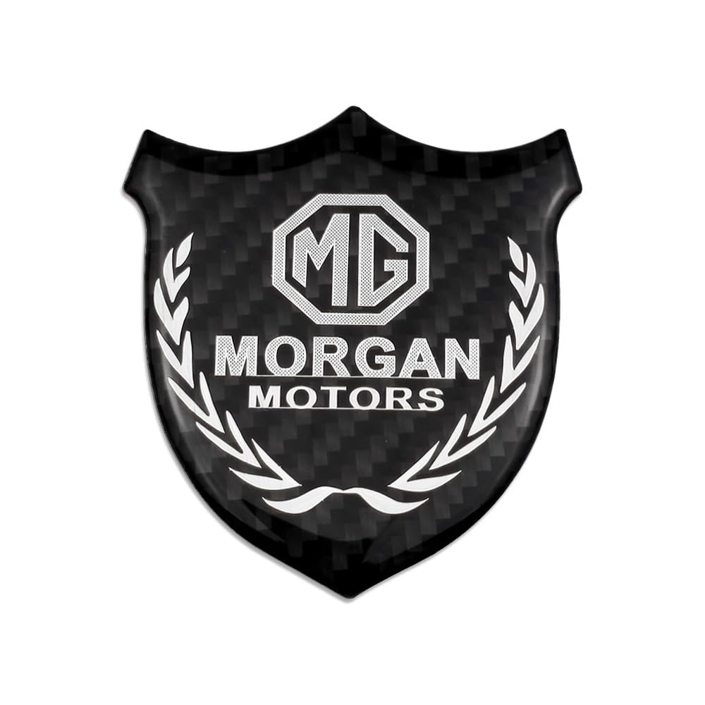 Carbon Fiber Shield Emblem für MG Logo MG3 MG5 MG6 MG7 MG TF ZR ZS ES HS GS Auto Fenster hinten Aufkleber Außendekoration,Silver Style von GaNkas