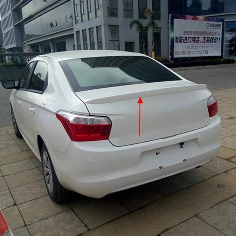 Auto Heckspoiler für Citroen C-Elysee 2014-2017 2015 2016, ABS Kofferraumspoiler Heckflügel Lippe Dach Spoiler Dachspoiler Tuning Dekoration Zubehör,A/White von GaRcan