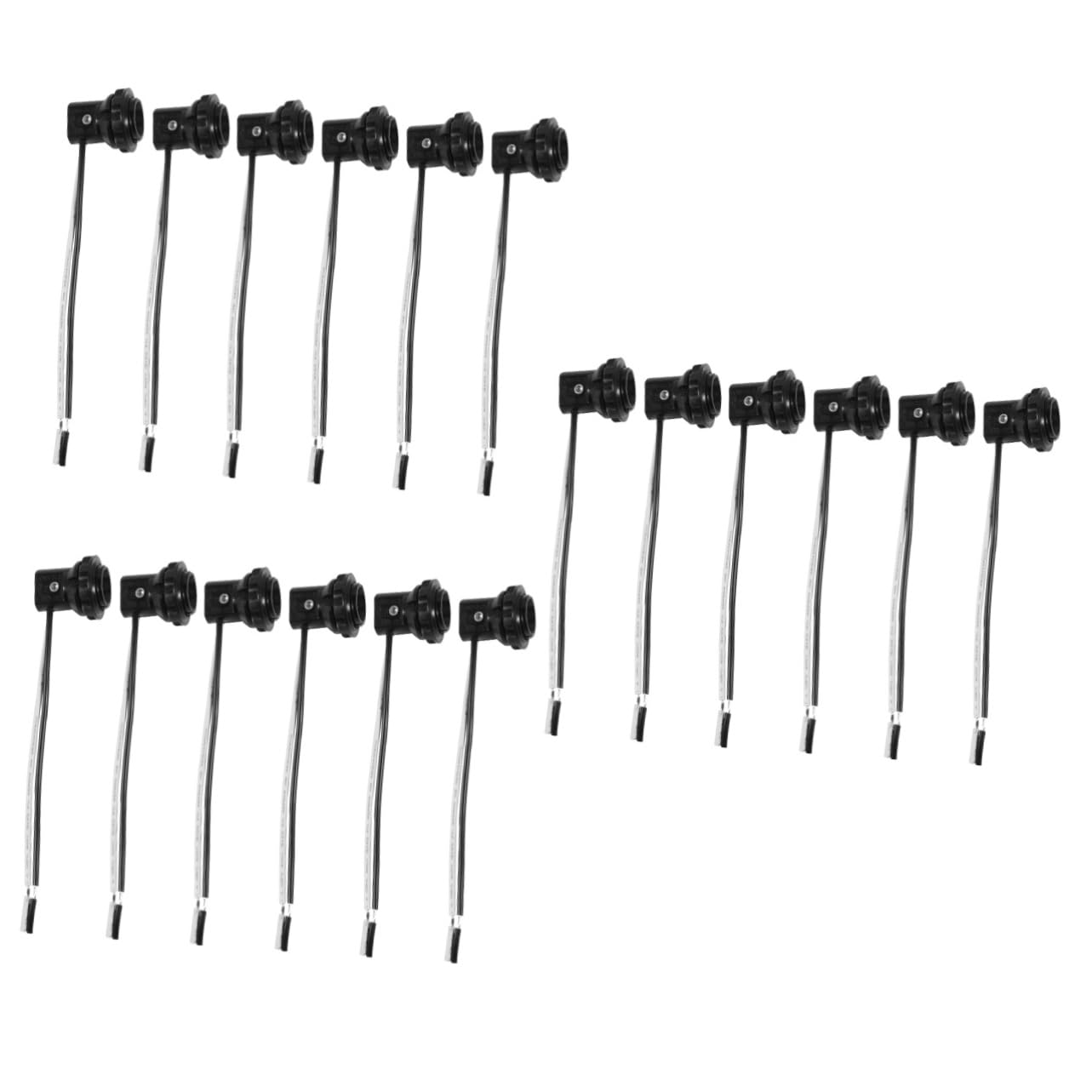 Gadpiparty 18 Stk E12 Draht Stecker Schwarze Steckdose Hängende Lampenfassung Draht Führt Stecker Standard-schraubsockel E12 Lampenfassung Kabelverbinder Kronleuchter Basis Die Glühbirne von Gadpiparty