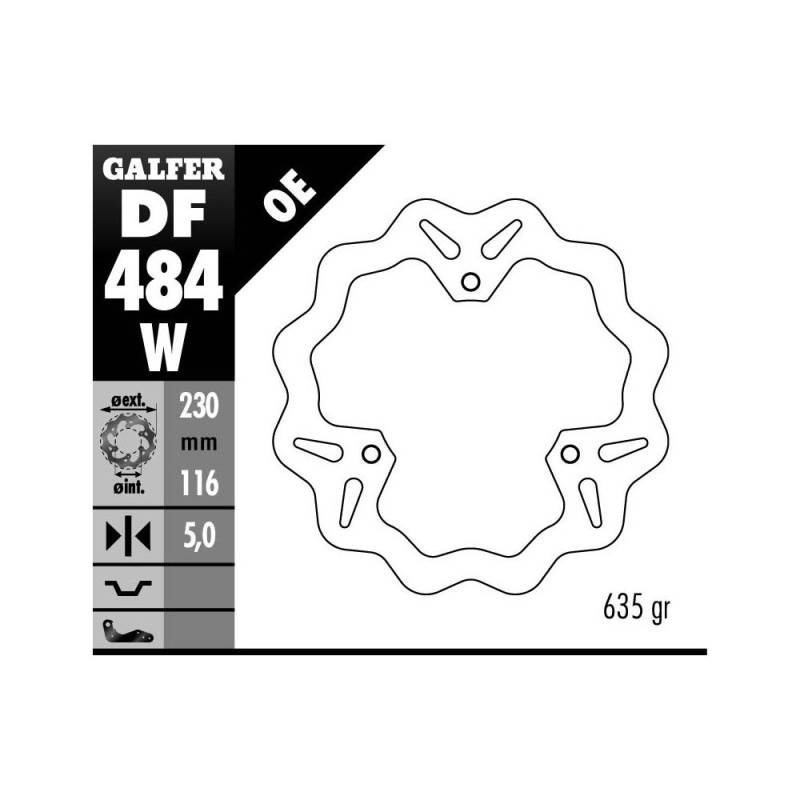 Galfer DF484W Bremsscheibe Wave Starr für Yamaha YP 250 von Galfer