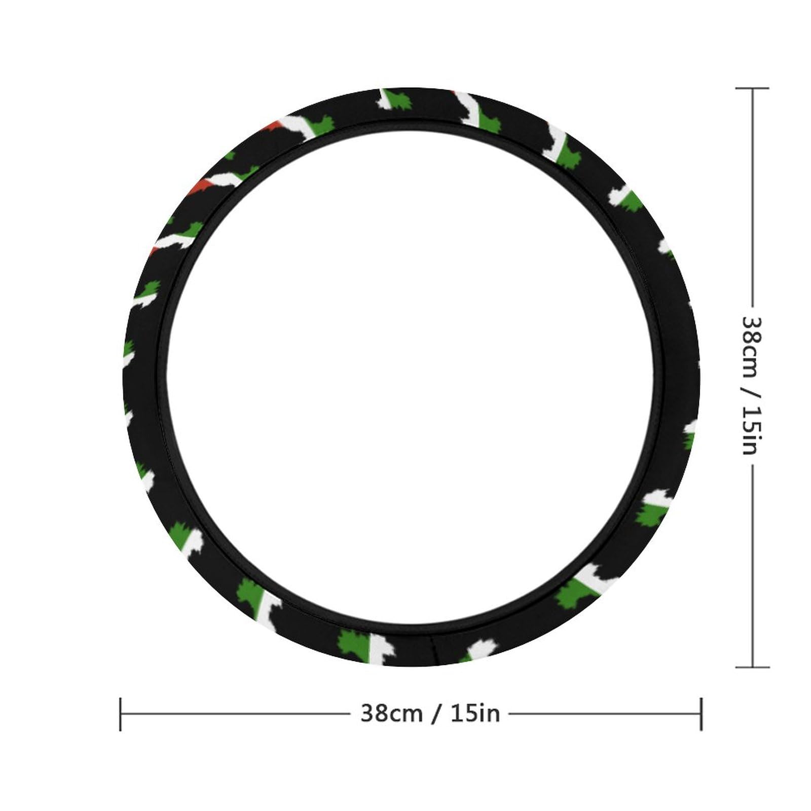 Lenkradhülle mit Italien-Flagge, Universal-Lenkradschutzbezüge für Auto von Gambo
