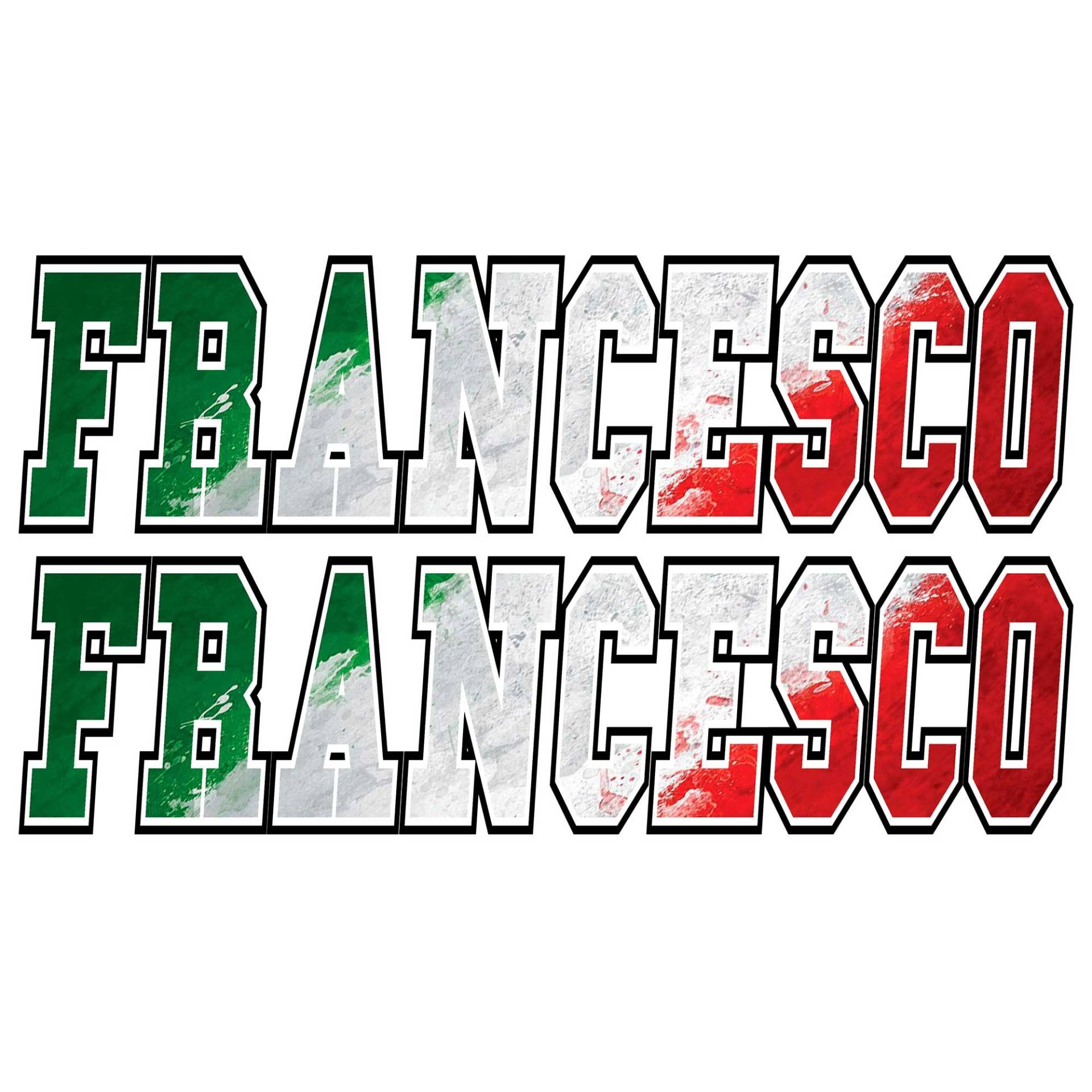 GamesMonkey Aufkleber Name 2 Stück - Flagge Italienisch - Francesco - 10 15 20 25 30 cm Set Personalisiert - 30 X 8 cm GamesMonkey Aufkleber Name 2 Stück - Flagge Italienisch - Francesco - 10 15 20 25 30 cm Set Personalisiert - 30 X 8 cm von GamesMonkey