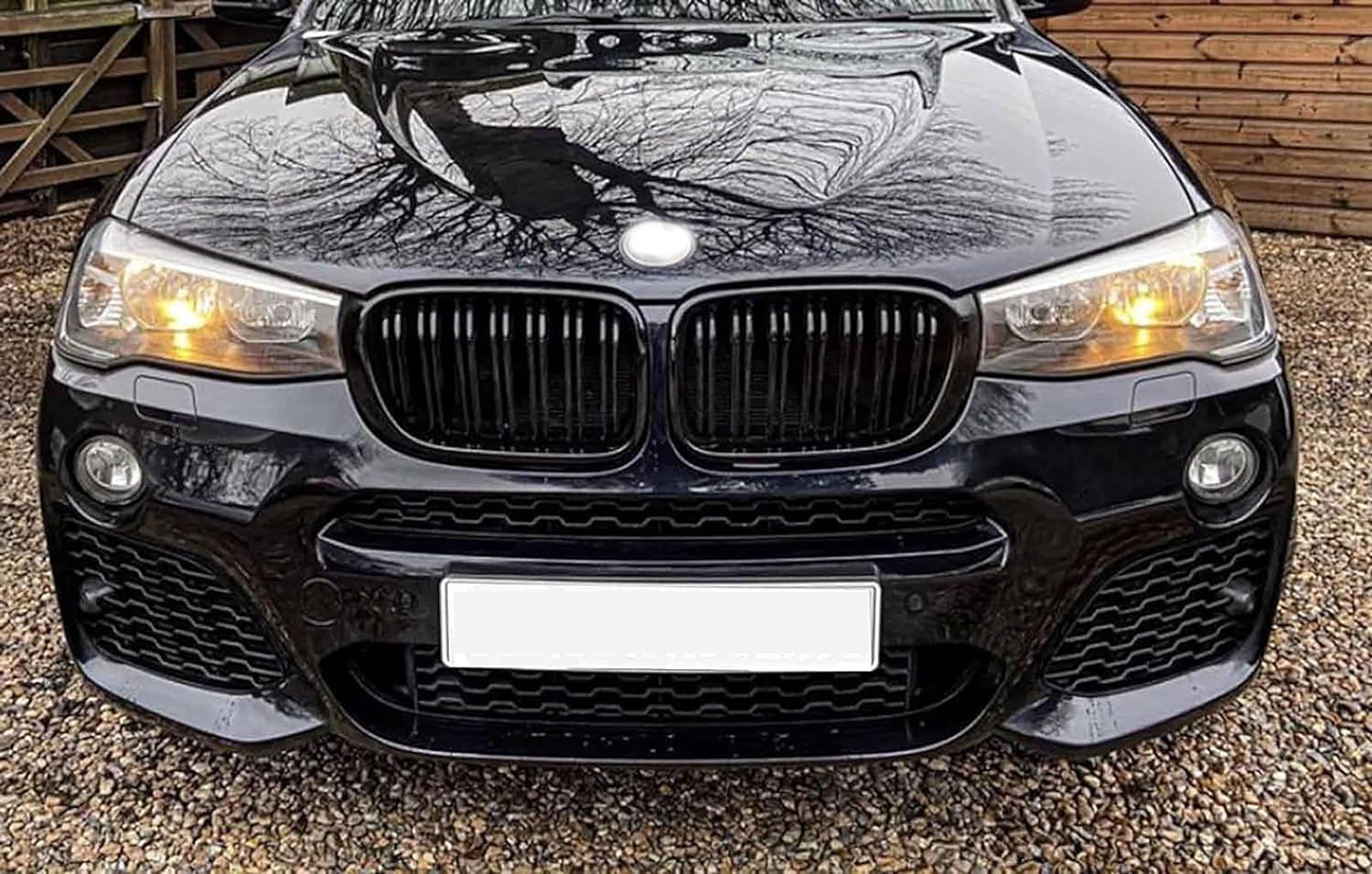 Gangying F25 Nieren Schwarz Kühlergrill für BMW X Serie X3 X4 F25 F26 Grill 2014-2018 ABS glänzend schwarz von Gangying