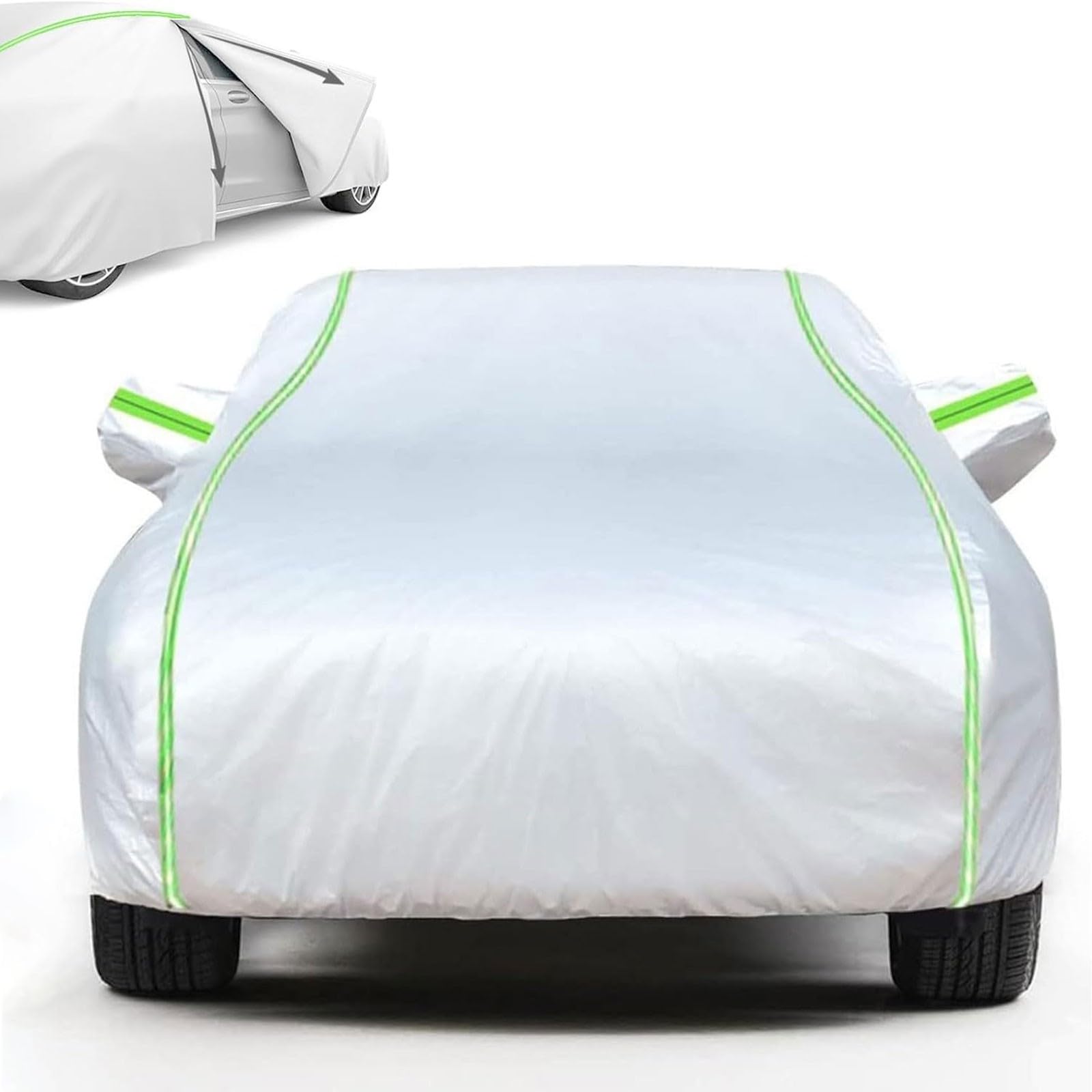 Gaoxianglin Abdeckplane Auto für den Außenbereich für 𝖧𝗈𝗇𝖽𝖺 HR-V, Autoschutzhülle Winter Auto Plane Abdeckung Outdoor Vollgarage Autoplanen & Garagen UV-Schutz Wetterfeste Staubdicht(Silver) von Gaoxianglin