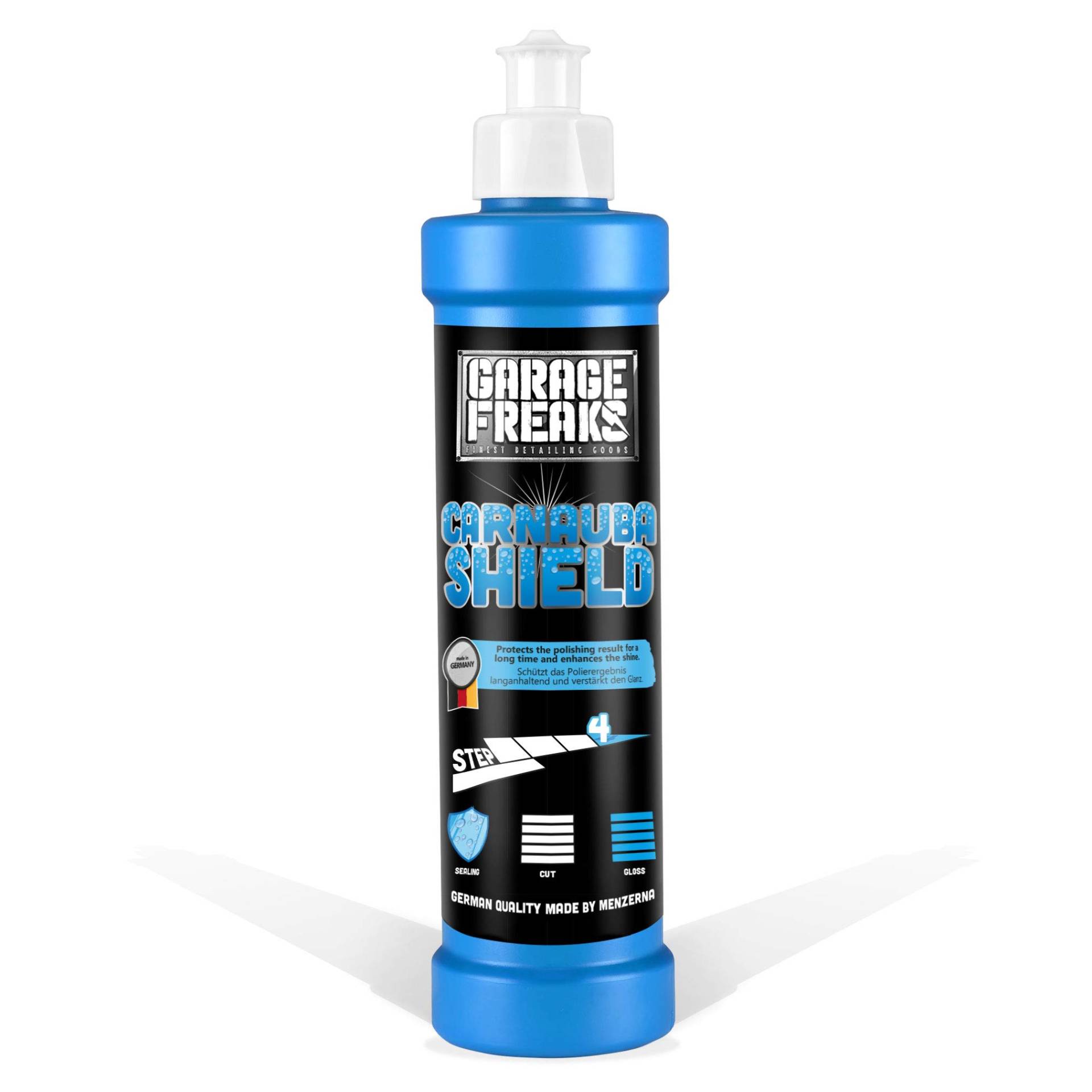 Garage Freaks Wachsversiegelung Made by menzerna - Protection Carnauba Shield Wax Sealant - Step 4 - Versiegelung 250ml - Politur - Carnaubawachs - silikonfrei von Garage Freaks