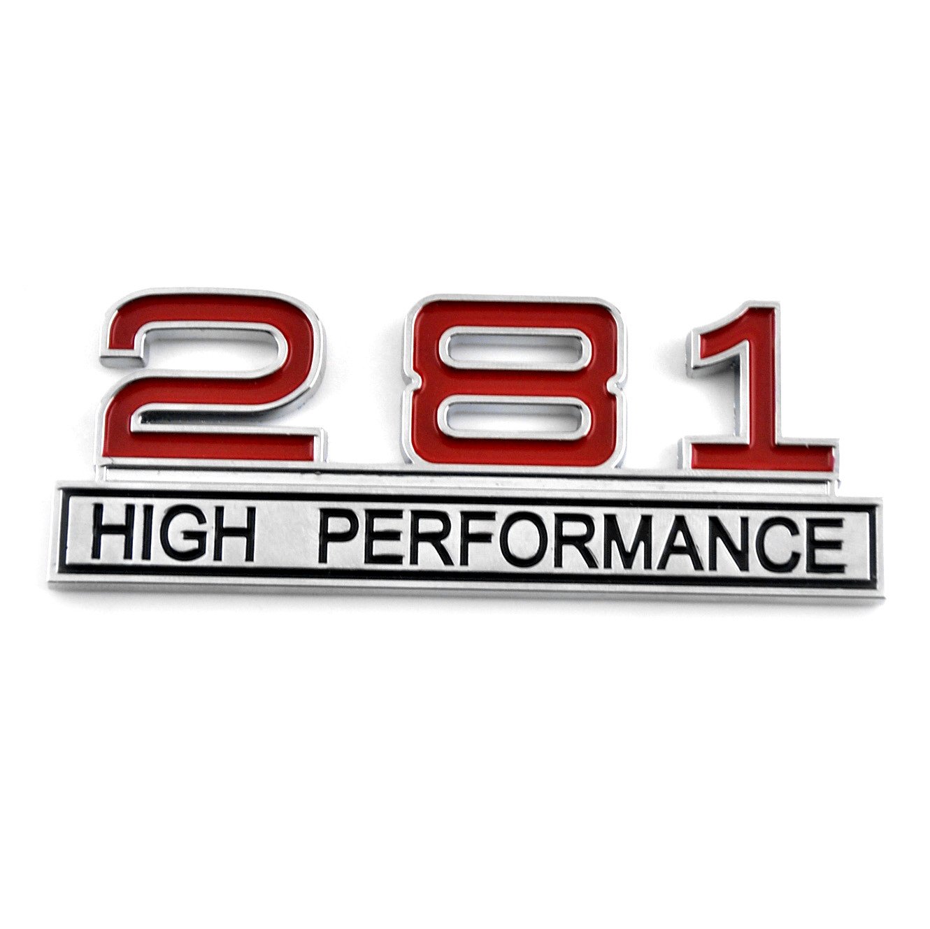 Garage-SixtySix 281 High Performance Emblem Chrom Rot von Garage-SixtySix