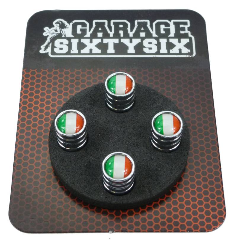 Garage-SixtySix 4 Ventilkappen Italien in Chrom/Modell: Detroit von Garage-SixtySix