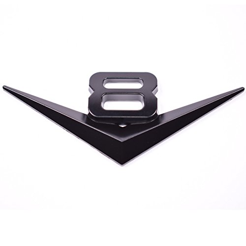 Garage-SixtySix Metall Emblem Aufkleber V8 Schwarz von Garage-SixtySix