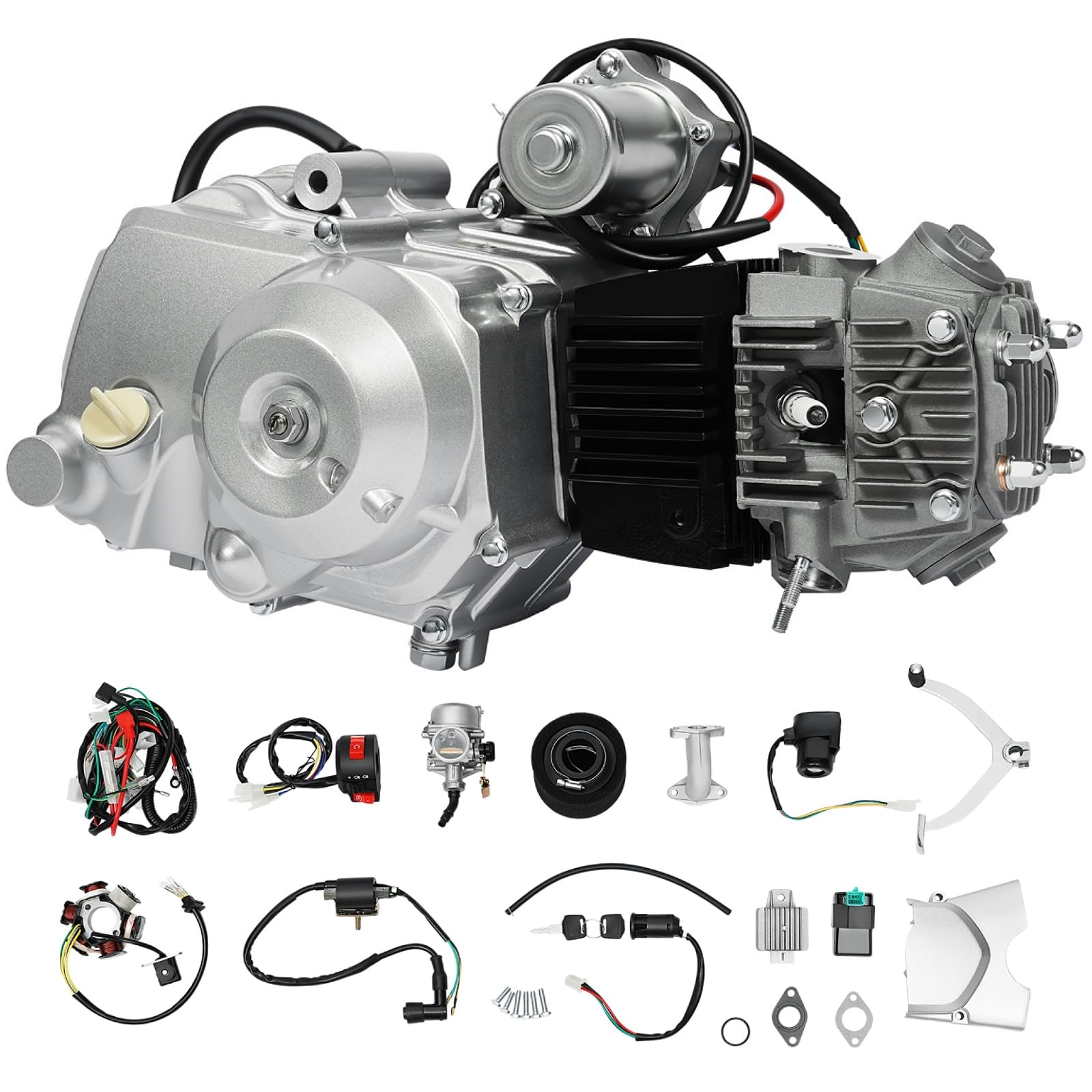 Garbenat 125ccm Motor 4-Takt Motorrad Motor Dirt Bike Motor 125cc Pit Bike Motor Kit luftgekühlt Benzin Engine mit Elektrischer Start Professionelle Motorrad Motor für ATV Go Kart Pit Bike Garbenat 125ccm Motor 4-Takt Motorrad Motor Dirt Bike Motor 125cc Pit Bike Motor Kit luftgekühlt Benzin Engine mit Elektrischer Start Professionelle Motorrad Motor für ATV Go Kart Pit Bike von Garbenat