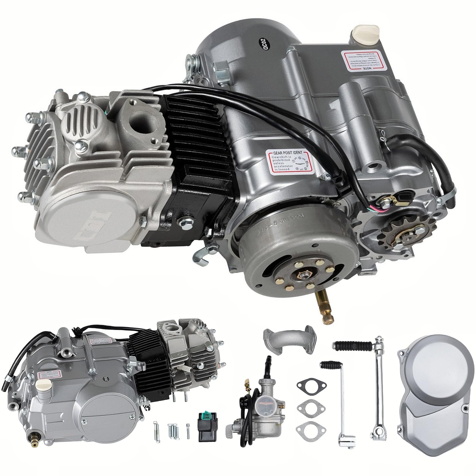 Garbenat 125ccm Motor 4-Takt Pit Bike Motor 4 Gang Dirt Bike Motor Gokart Motor mit Kickstarter CDI-Zündsystem & Handbetätigter Kupplung Einzylinder Motorrad Motor Kit für ATV Pit Bike CRF50 XR50 Garbenat 125ccm Motor 4-Takt Pit Bike Motor 4 Gang Dirt Bike Motor Gokart Motor mit Kickstarter CDI-Zündsystem & Handbetätigter Kupplung Einzylinder Motorrad Motor Kit für ATV Pit Bike CRF50 XR50 von Garbenat