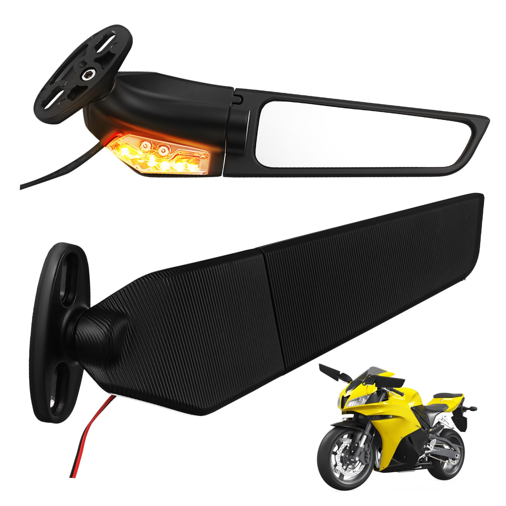 Garneck 1 Paar Rückspiegel Motorrad falten rotieren Rückansicht Lenkerspiegel für Motorräder Rückseite breit Straßenspiegel Fahrradseitenspiegel fahrrad lenker spiegel Abs Garneck 1 Paar Rückspiegel Motorrad falten rotieren Rückansicht Lenkerspiegel für Motorräder Rückseite breit Straßenspiegel Fahrradseitenspiegel fahrrad lenker spiegel Abs von Garneck