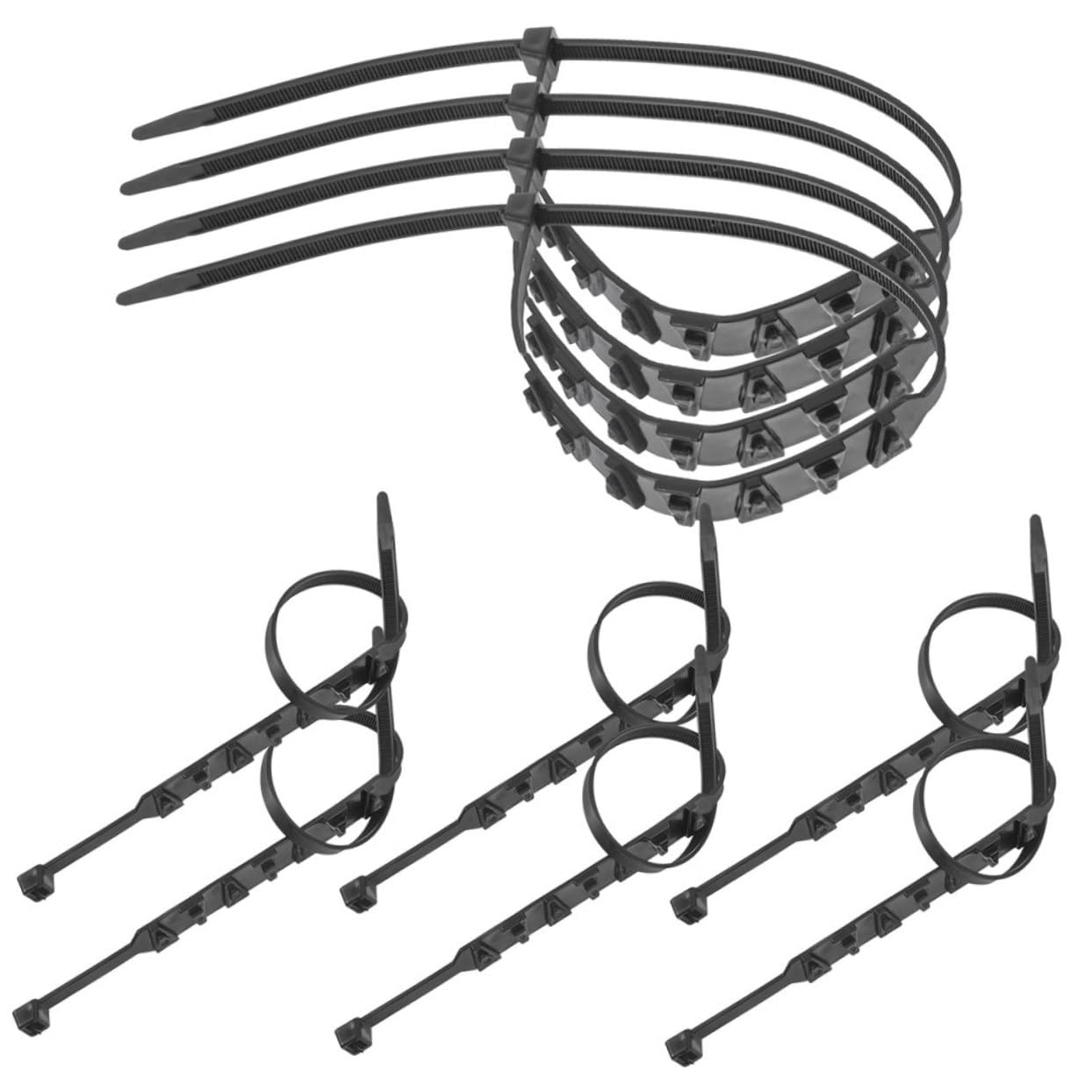 Garneck 12 Stück Schneeketten Winterketten Für Reifen Auto-notfallketten Anti-rutsch-kette Für Atv Kabelketten Für Reifen Schneekabel Für Autoreifen Reifenkabel Reifenkette Nylon Schwarz von Garneck