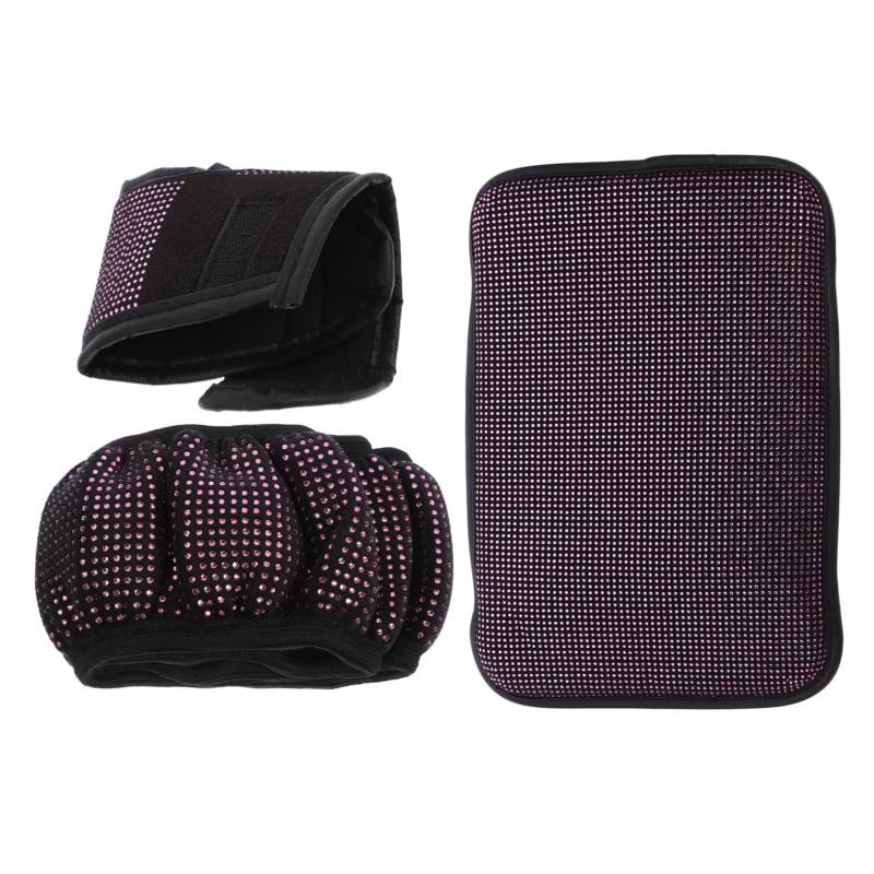 Garneck 1Satz Auto Lenkradabdeckung Set für Bling Zubehör mit Strass für Schalthebel und Armlehne Einfacher Einbau Elegantes Design Passt für Fahrzeuge von Garneck
