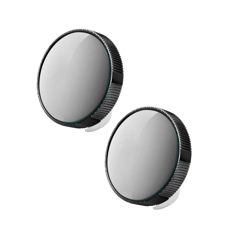 Garneck 2 Stück 360 Blind-Spot-Reflektor konvex Auto spiegeln Rückansicht Innere auto rückspiegel convex mirror stellspiegel autozubehör 360 Weitwinkelspiegel Blindspot-Spiegel Black von Garneck