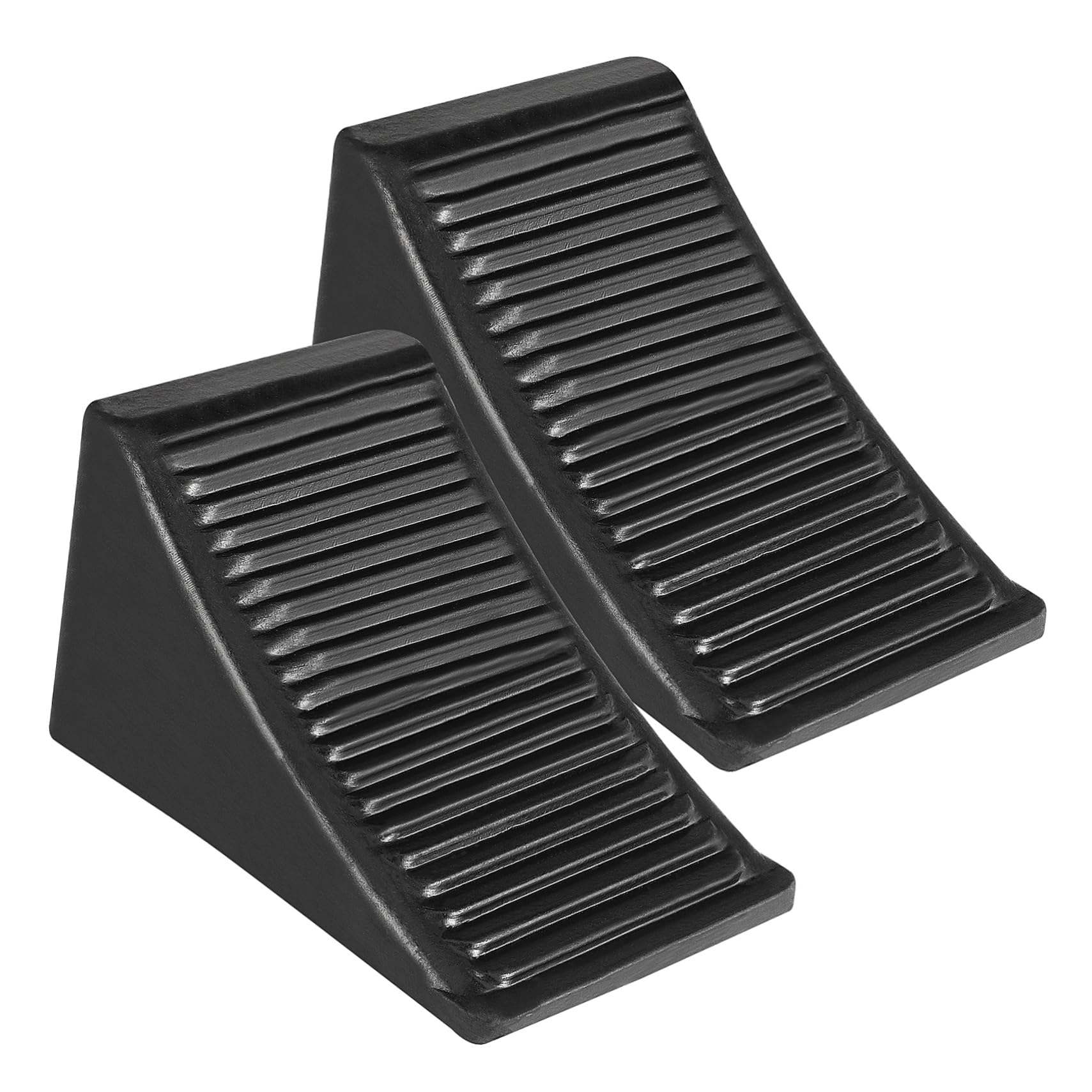Garneck 2 Stück Gummi-deketer Unterlegkeile Trailer -Accessoires Reifenkeile Anhängerzubehör Wohnmobilzubehör Für Wohnwagen Anhängerkeile Radblöcke Radstopp Radkeil Black von Garneck